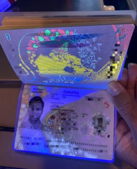 Fake Canadian passport