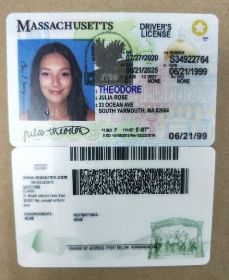 Buy Massachusetts Driver's License and ID Card